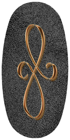 DASOV 601 CP SH BK Copper Scroll Shimmer Black Background